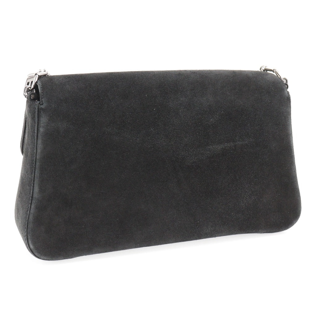 Bally Suede Shoulder Bag Black