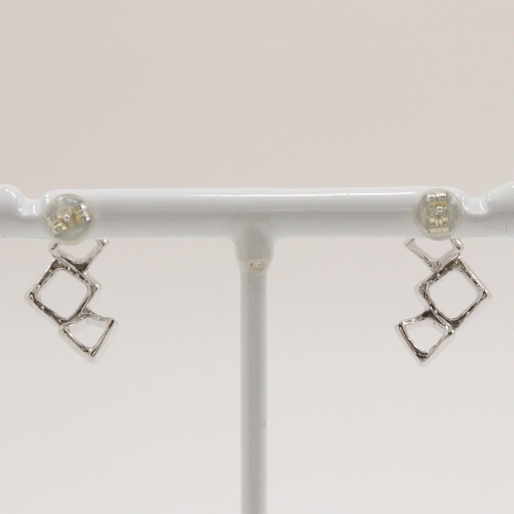 K18 White Gold Diamond Earrings