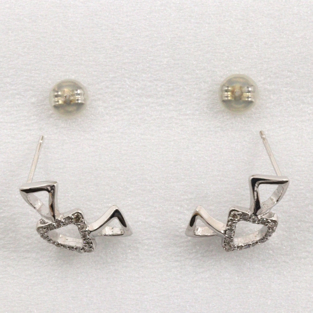 K18 White Gold Diamond Earrings