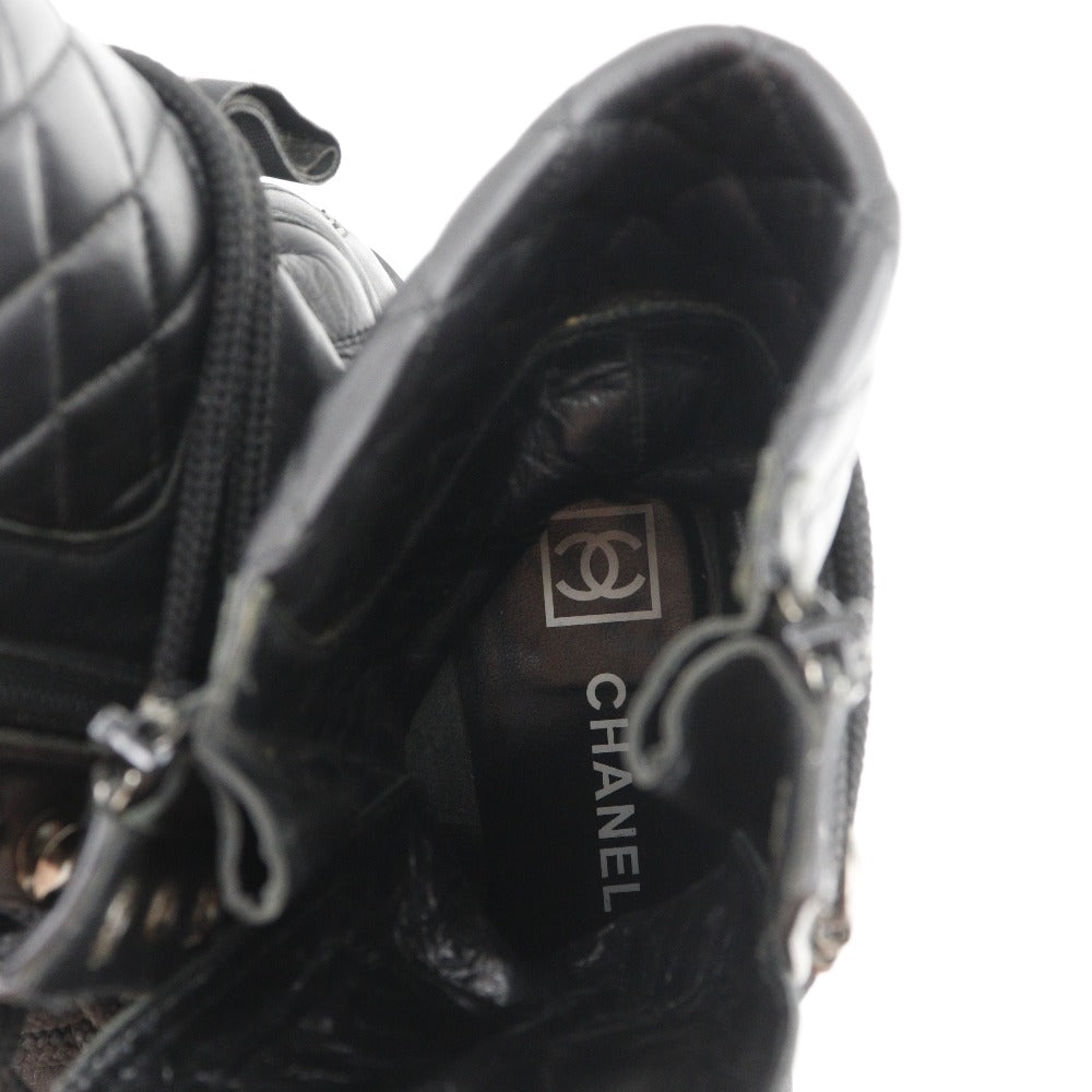 Chanel Leather Boots Black