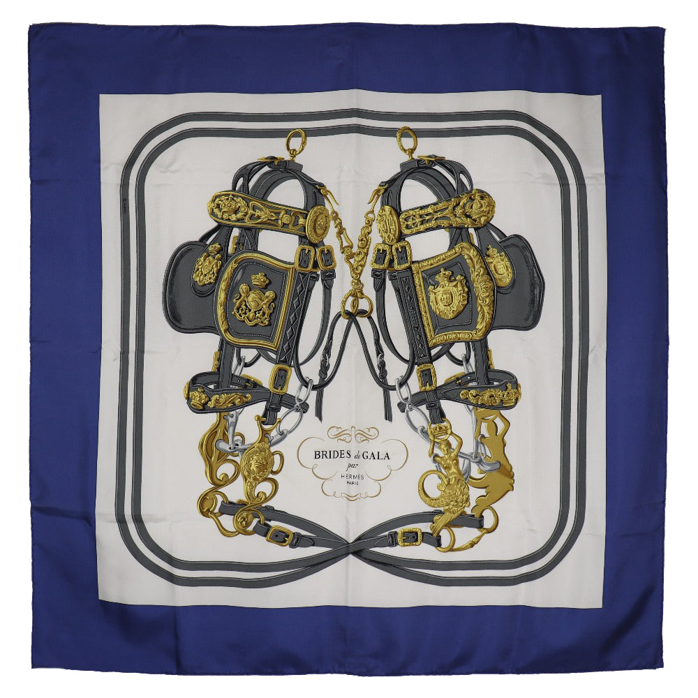 Hermes Silk Scarf Brides de Gala Blue