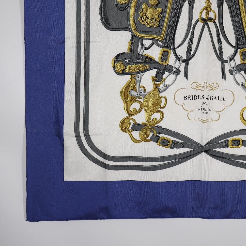 Hermes Silk Scarf Brides de Gala Blue