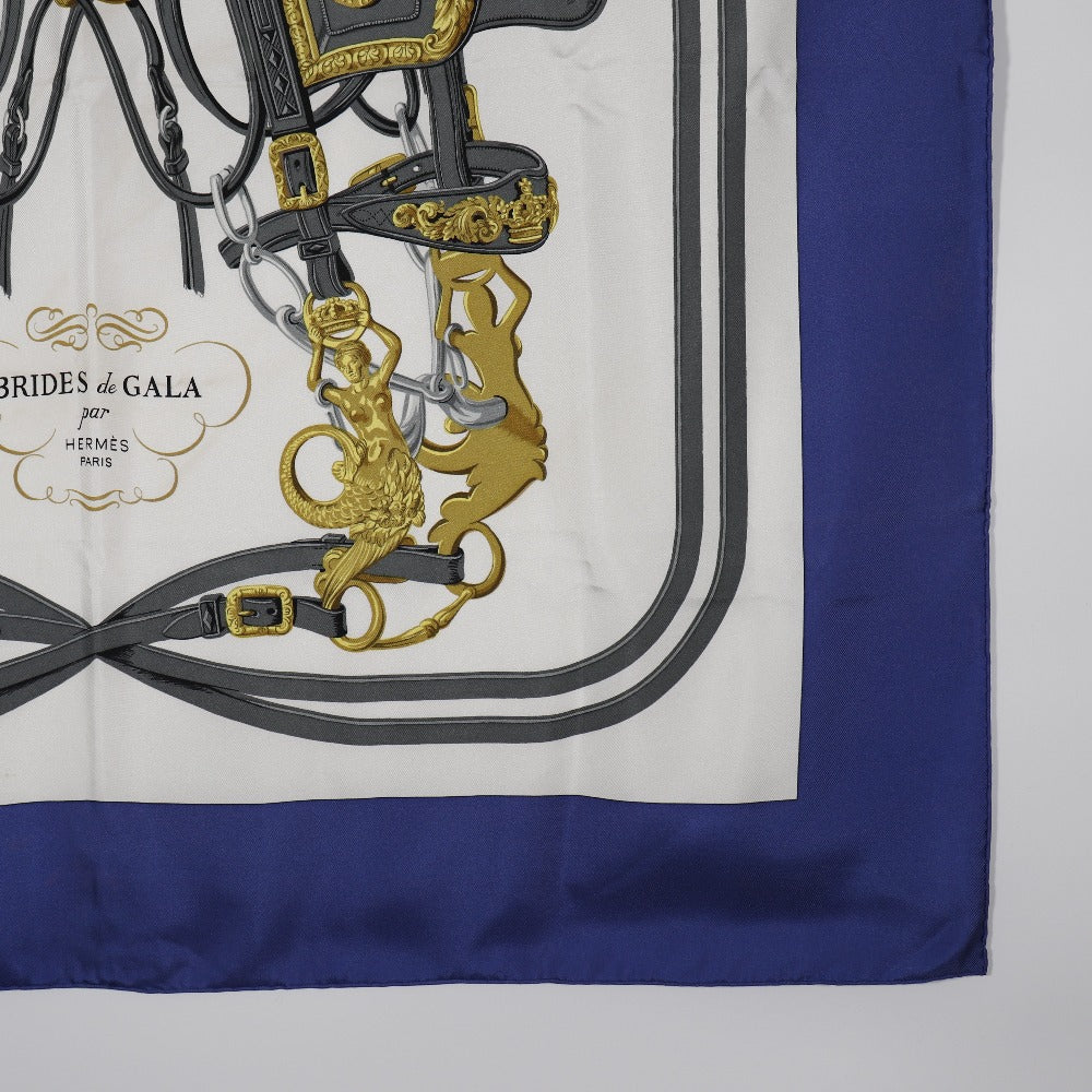 Hermes Silk Scarf Brides de Gala Blue