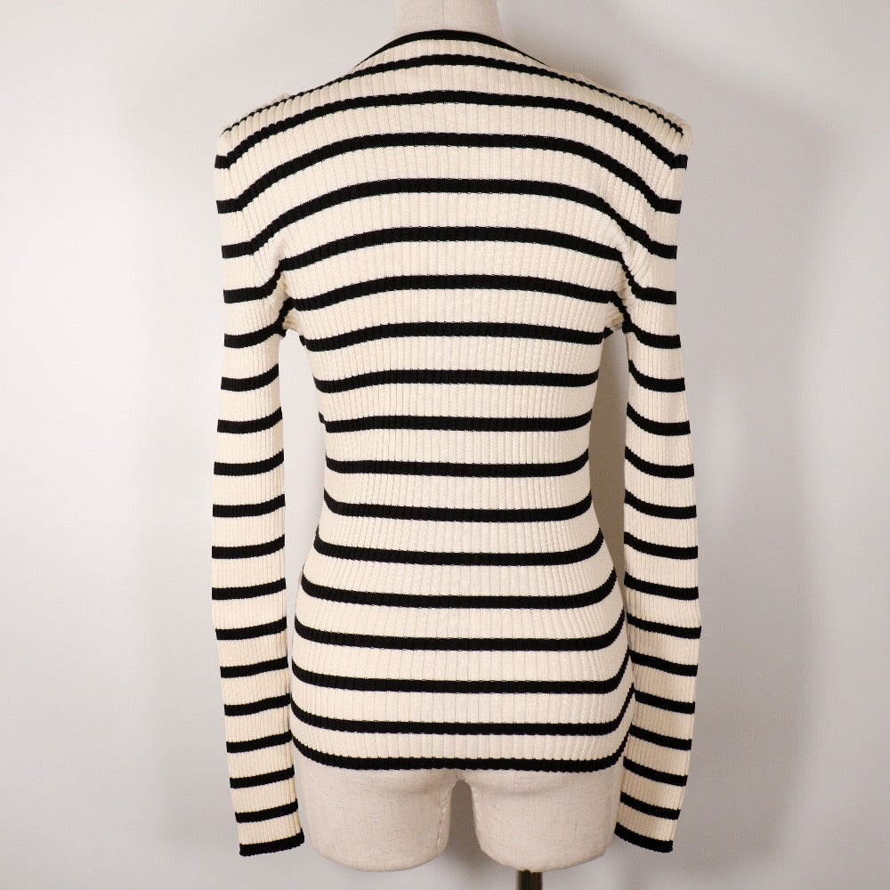 Chanel Coco Mark Sweater Cotton Black/White