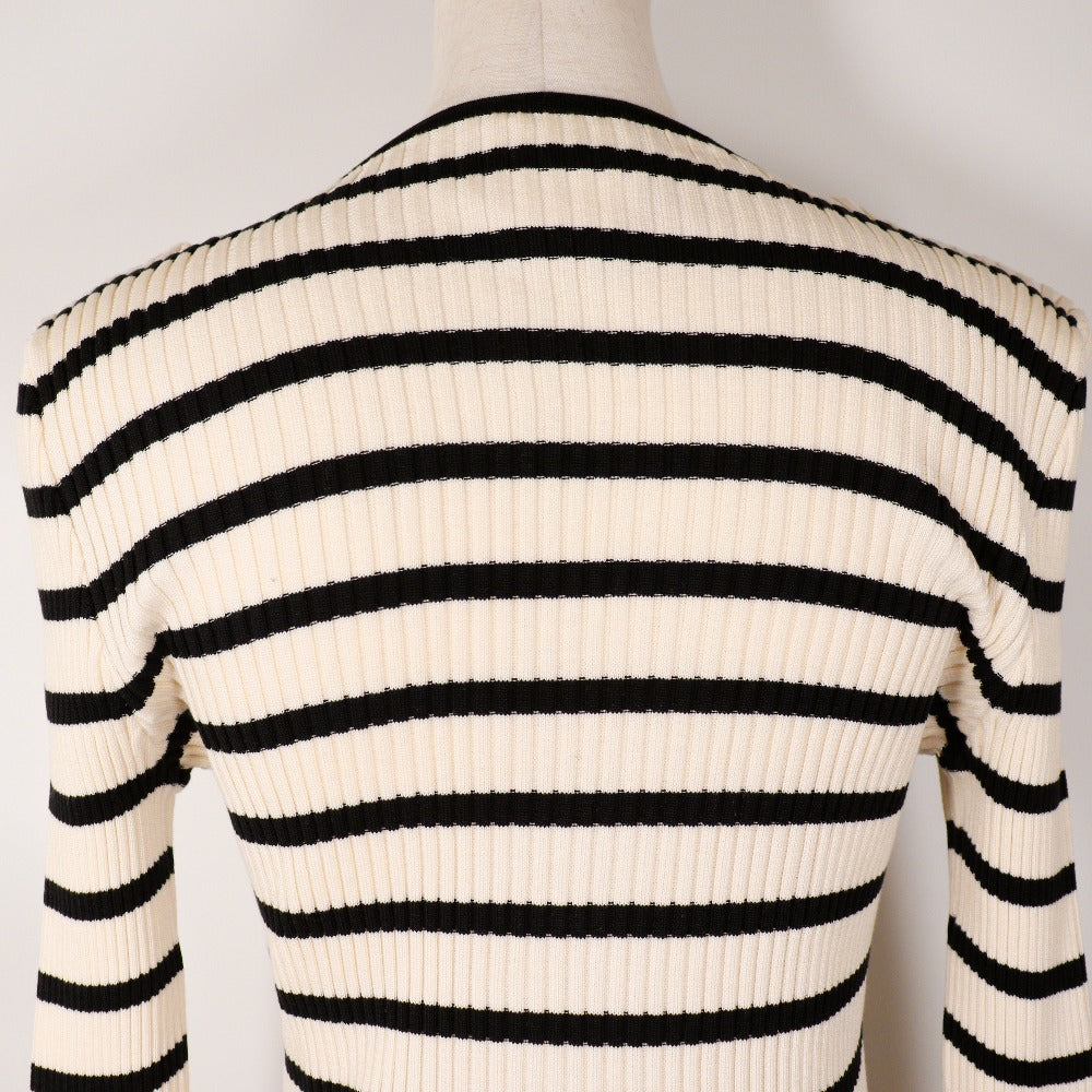 Chanel Coco Mark Sweater Cotton Black/White