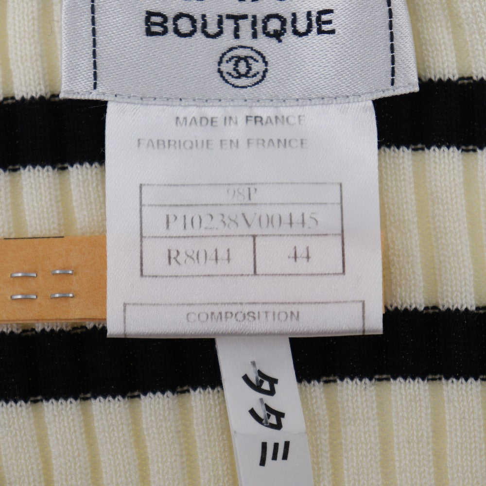 Chanel Coco Mark Sweater Cotton Black/White