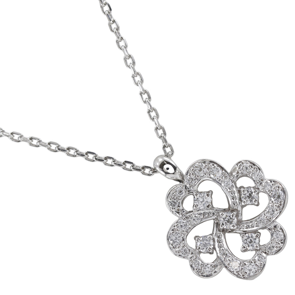 Platinum Diamond Flower Necklace