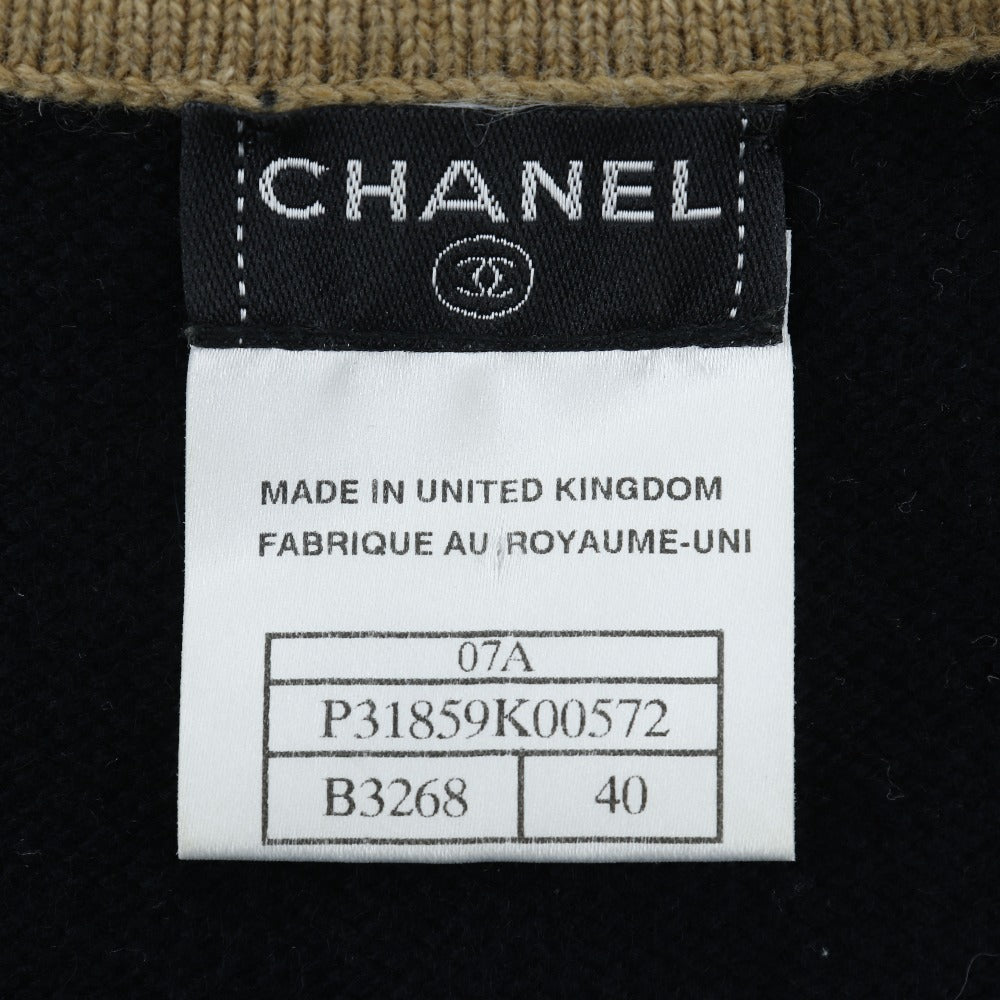 Chanel Cashmere Knit Dress Black/Brown