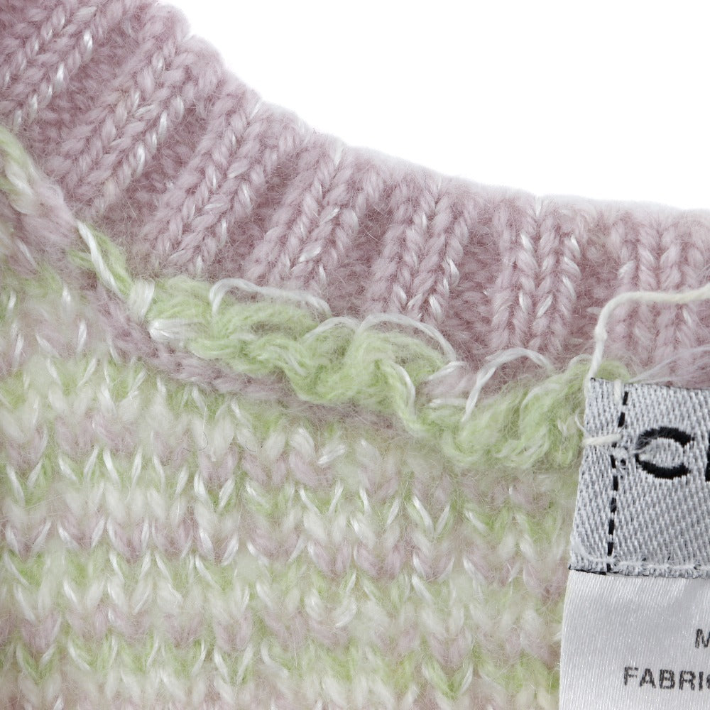 Chanel Knit Vest Cashmere Rayon Pink/Green