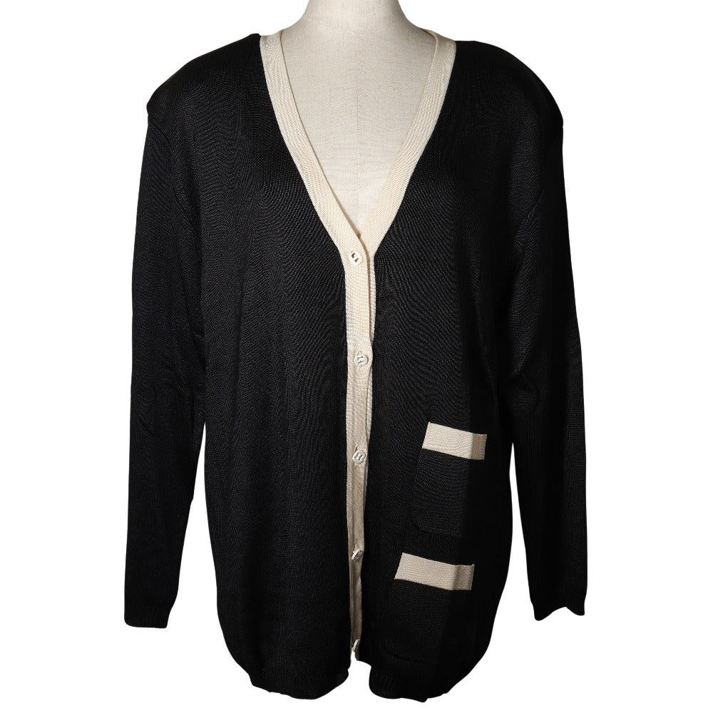 Salvatore Ferragamo Silk V-Neck Cardigan