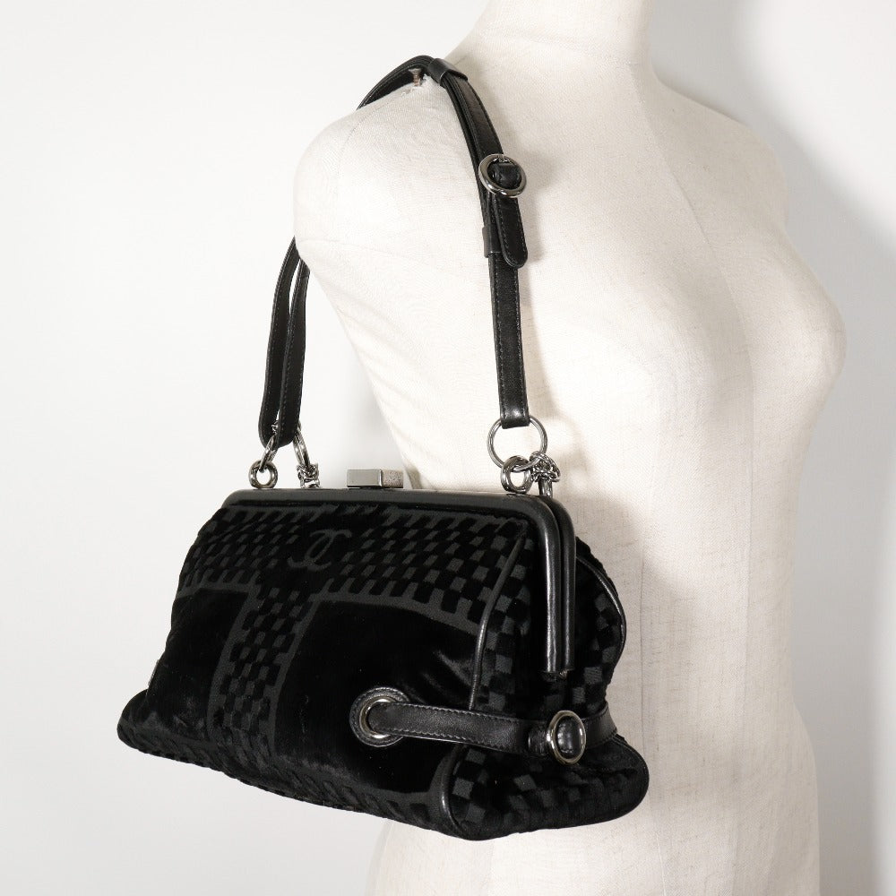 Chanel Velour Chain Shoulder Bag A33096