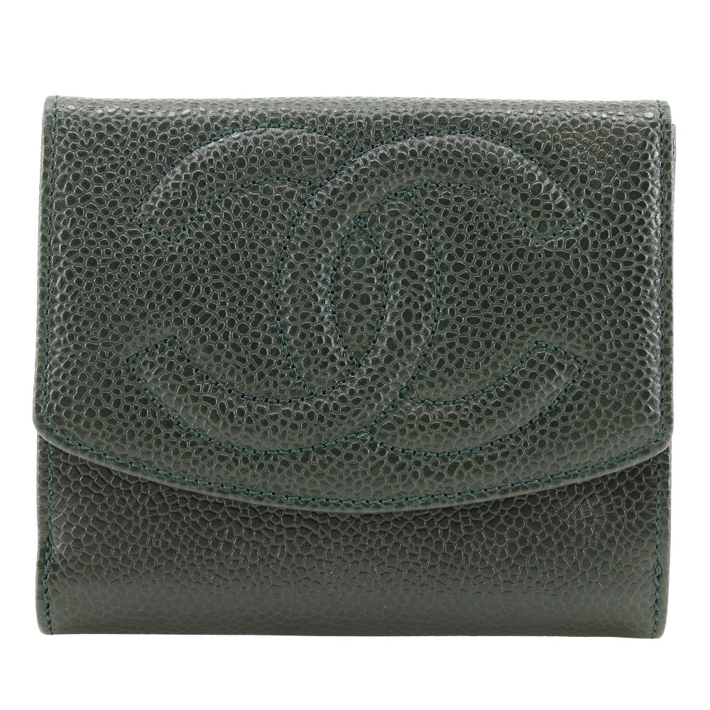 Chanel Caviar Skin Bifold Wallet A13496