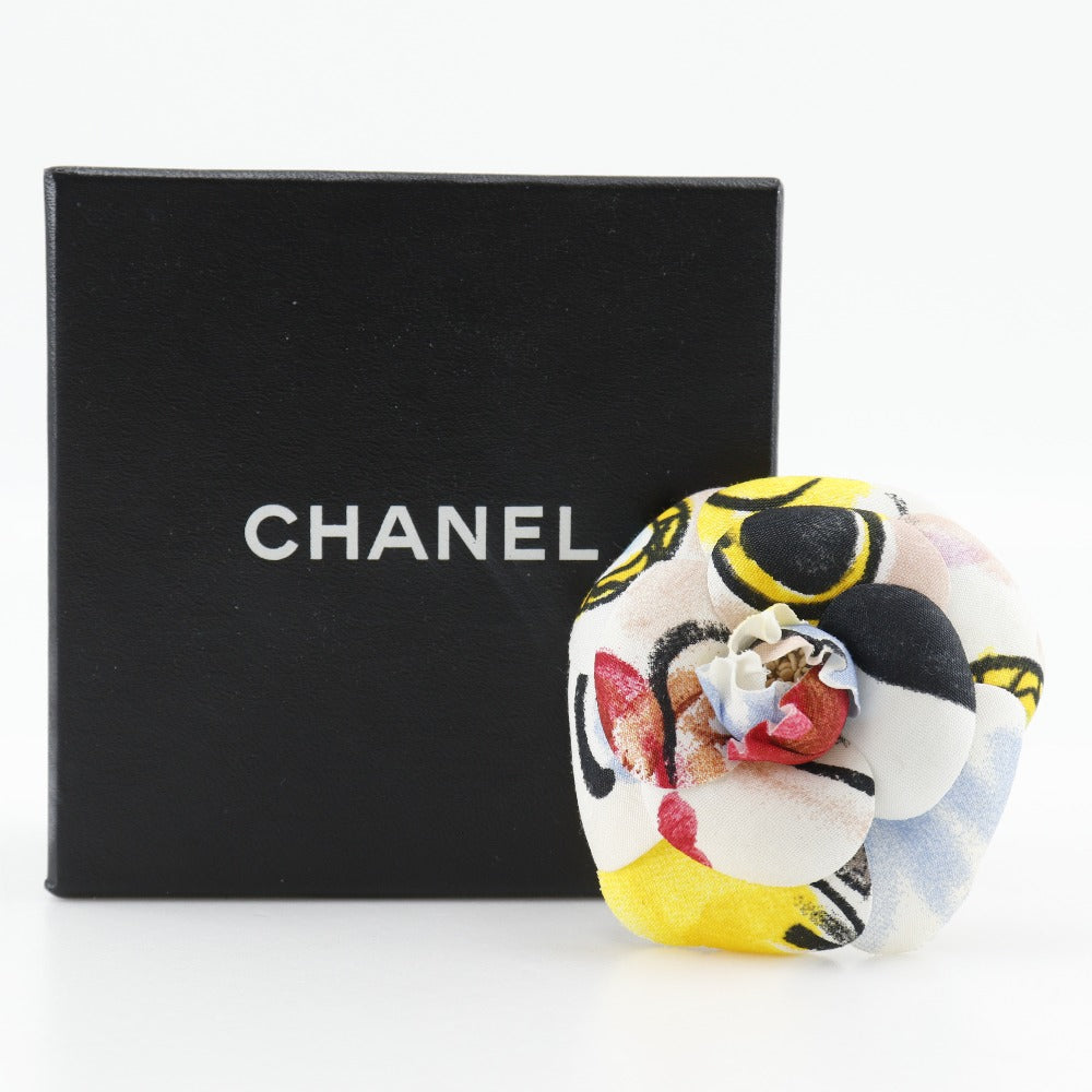 Chanel Canvas Camellia Brooch Cotton Brooch in Very Good Condition