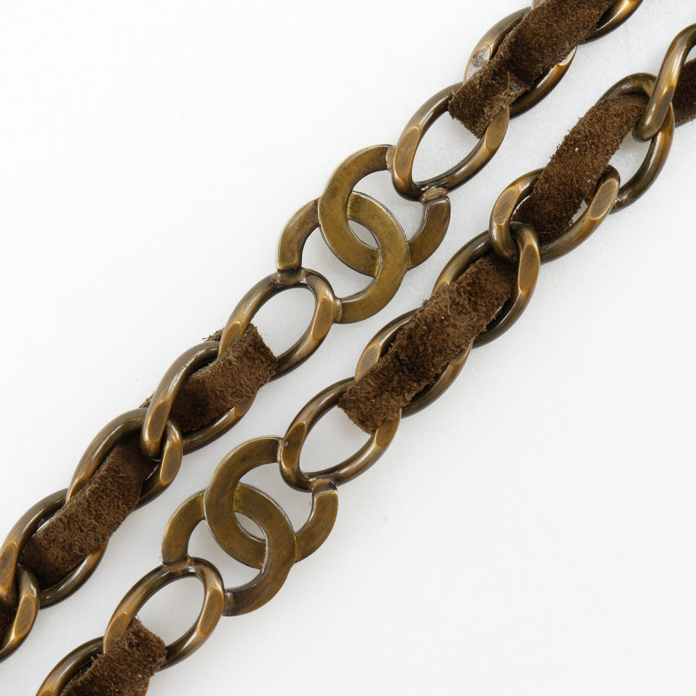 Chanel Chain Belt Gold Plated Suede