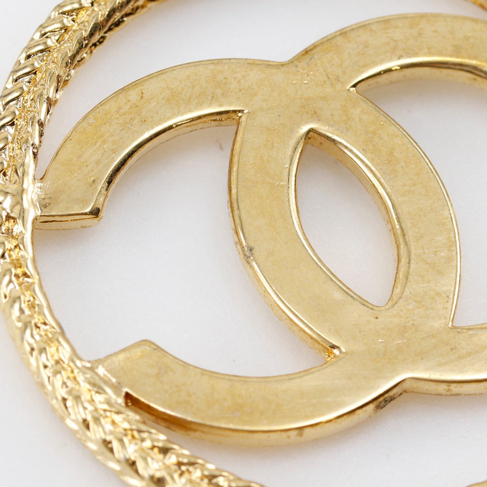 Chanel Gold Plated Coco Mark Keychain Vintage