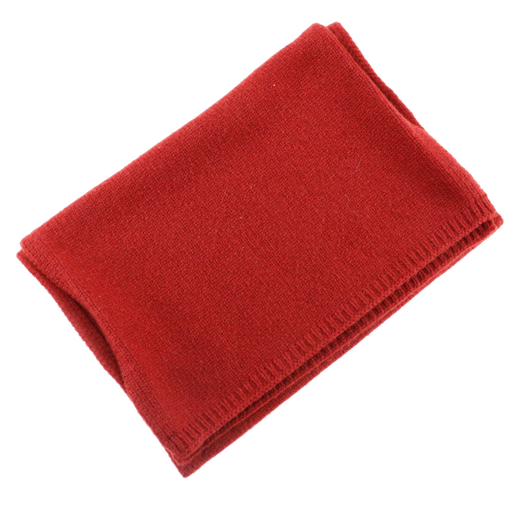 Hermes Cashmere Scarf Unisex Red