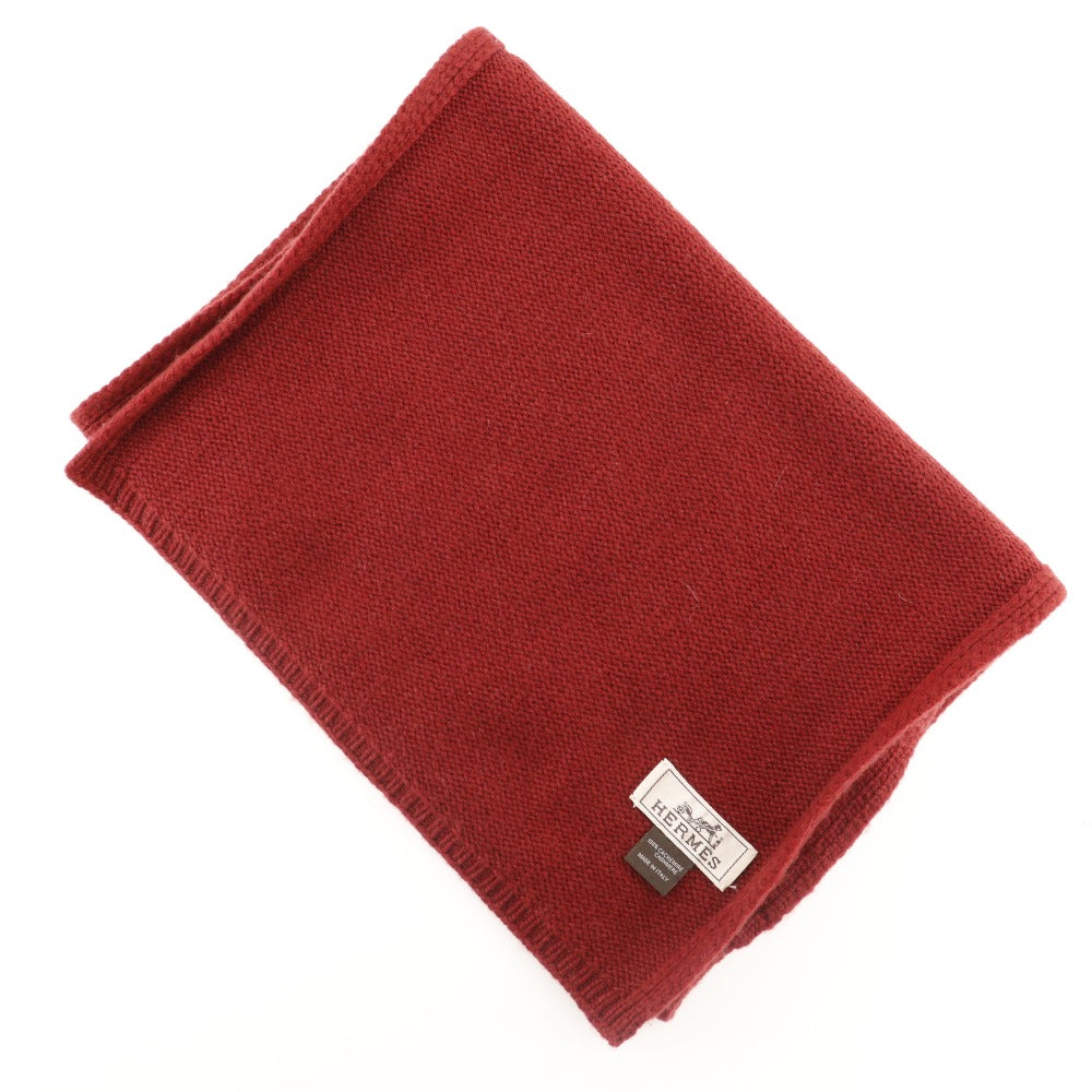 Hermes Cashmere Scarf Unisex Red