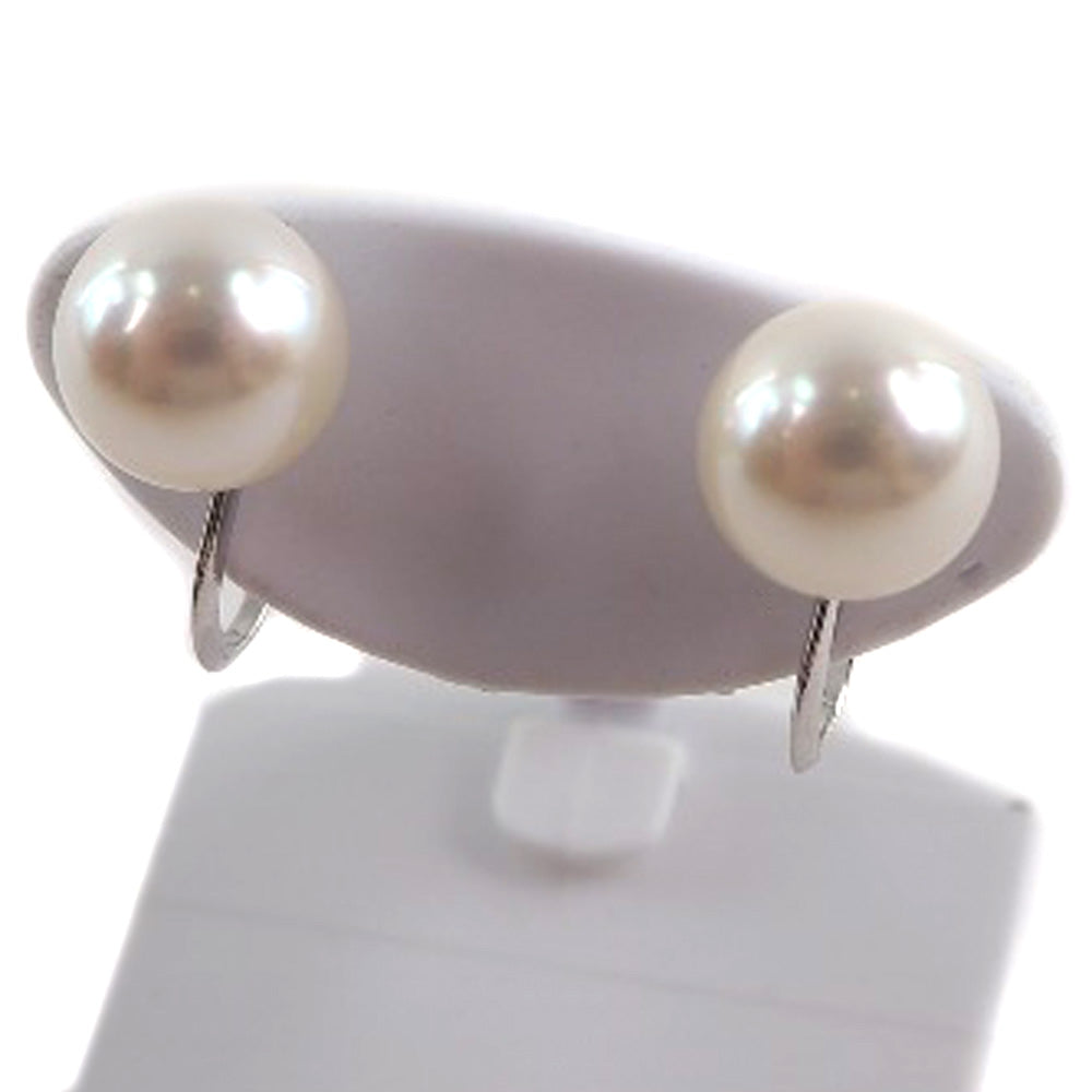 Women's Pearl Earrings 8mm in K14 White Gold and Pearl, Superior Pre-owned Condition