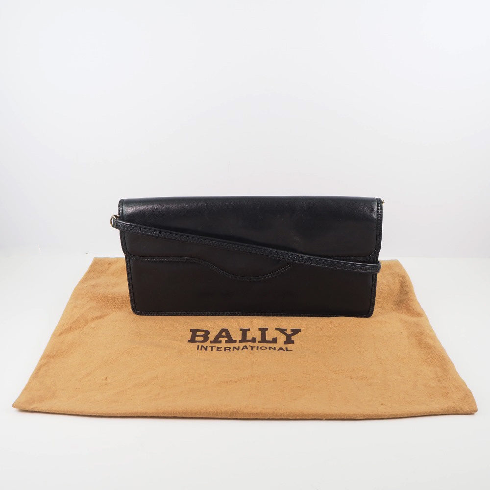 Bally Leather Chain Shoulder Bag Black