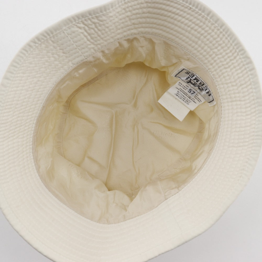 Hermes Bucket Hat Polyester/Nylon Off-White