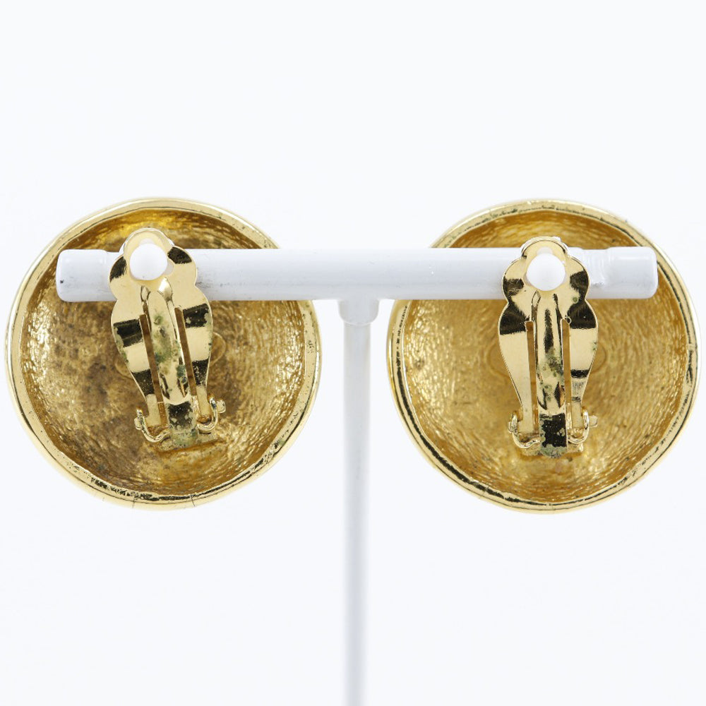 Chanel Coco Mark Gold Plated Earrings