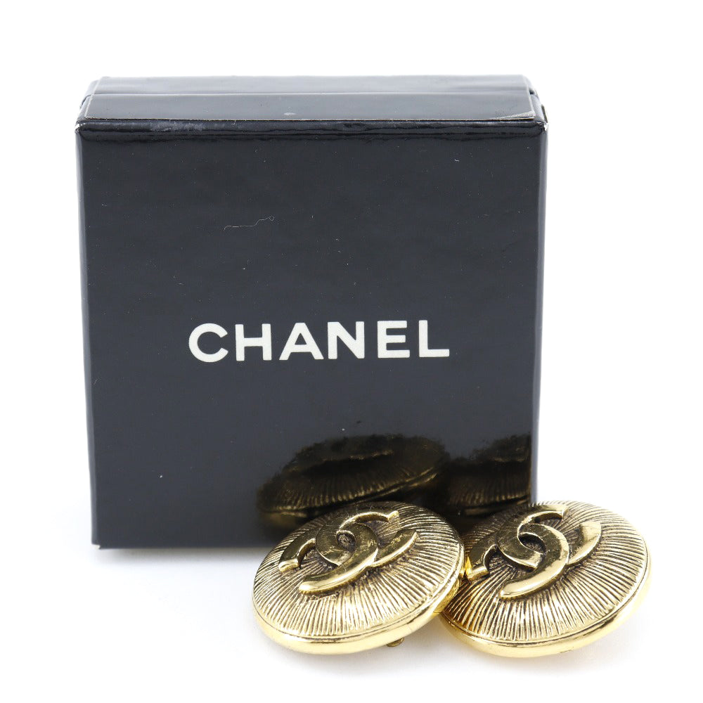 Chanel Coco Mark Gold Plated Earrings