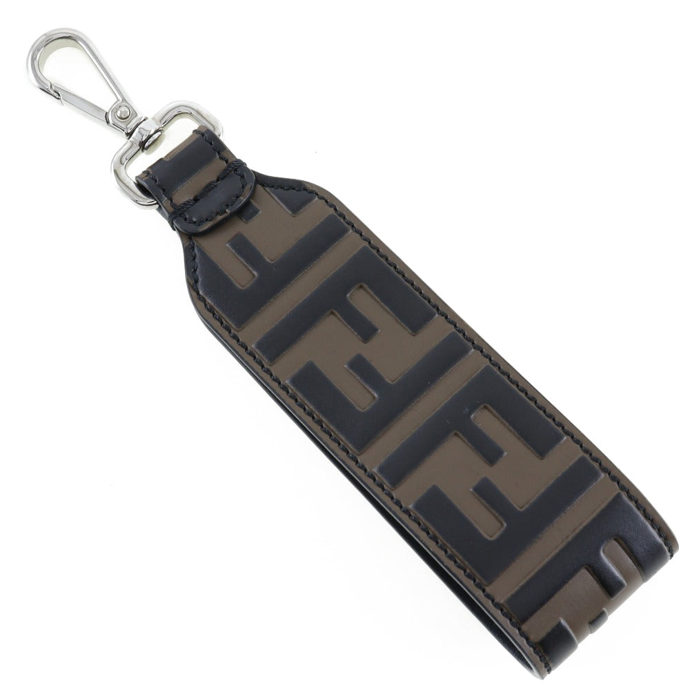 Fendi Leather FF Logo Keychain Charm