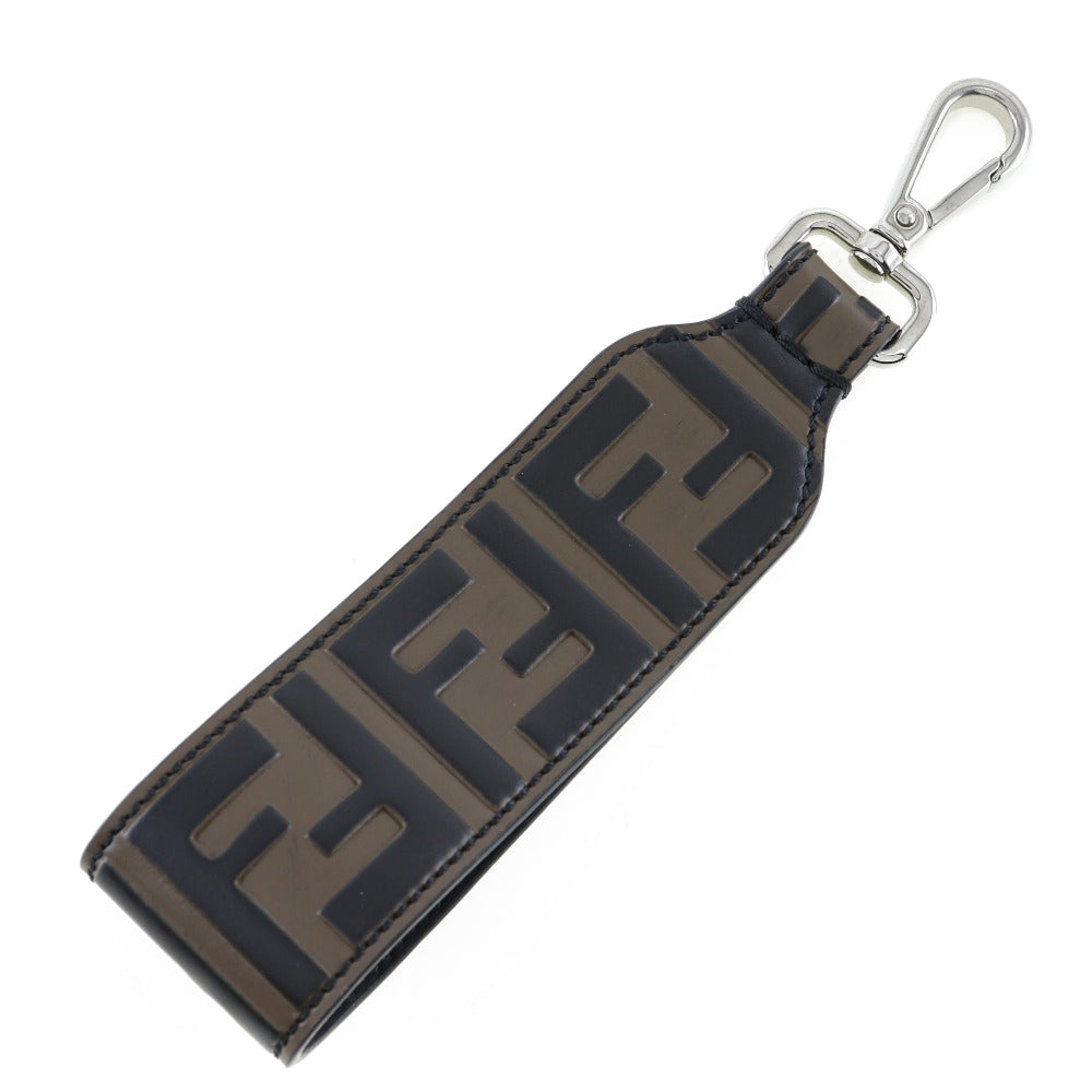 Fendi Leather FF Logo Keychain Charm