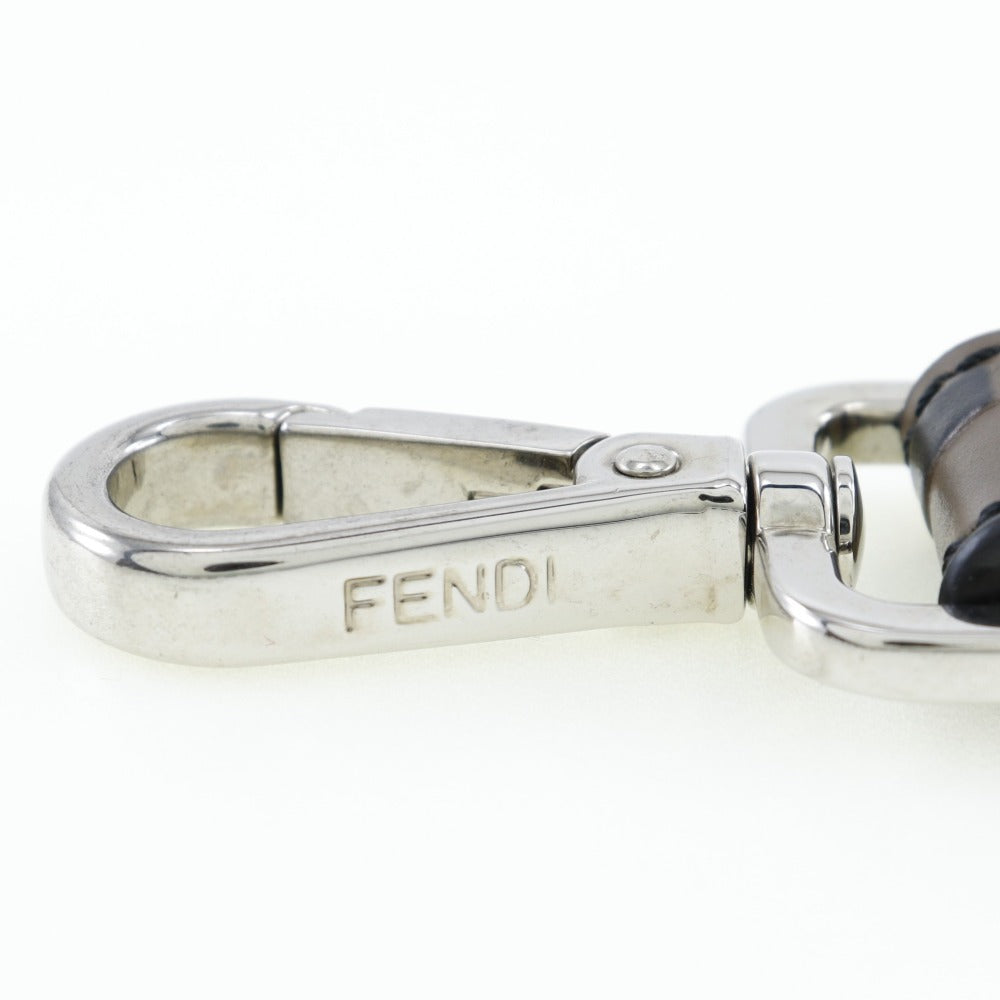 Fendi Leather FF Logo Keychain Charm