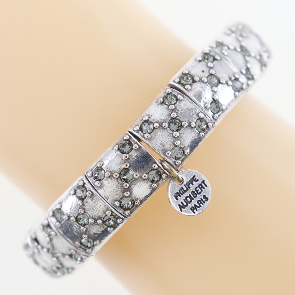 [LuxUness] Rhinestone Bracelet Bangle Metal Bracelet in Fair condition