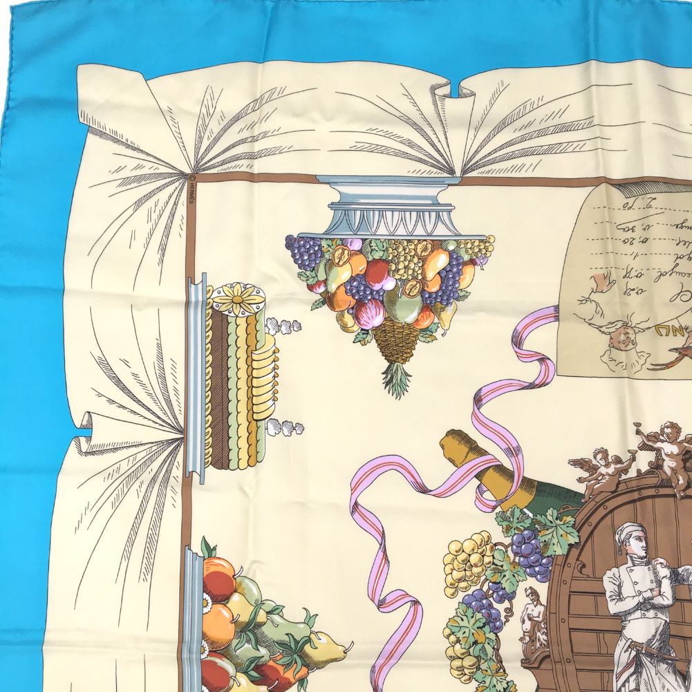 Hermes Silk Scarf A LA GLOIRE DE LA CUISINE FRANCAISE