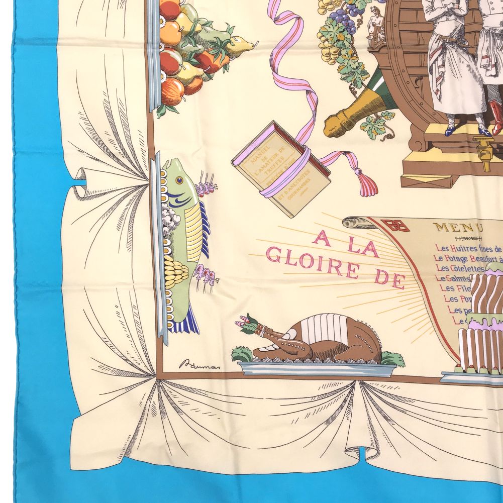 Hermes Silk Scarf A LA GLOIRE DE LA CUISINE FRANCAISE