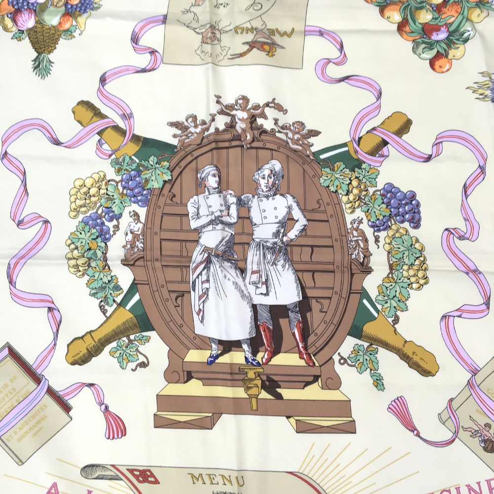 Hermes Silk Scarf A LA GLOIRE DE LA CUISINE FRANCAISE