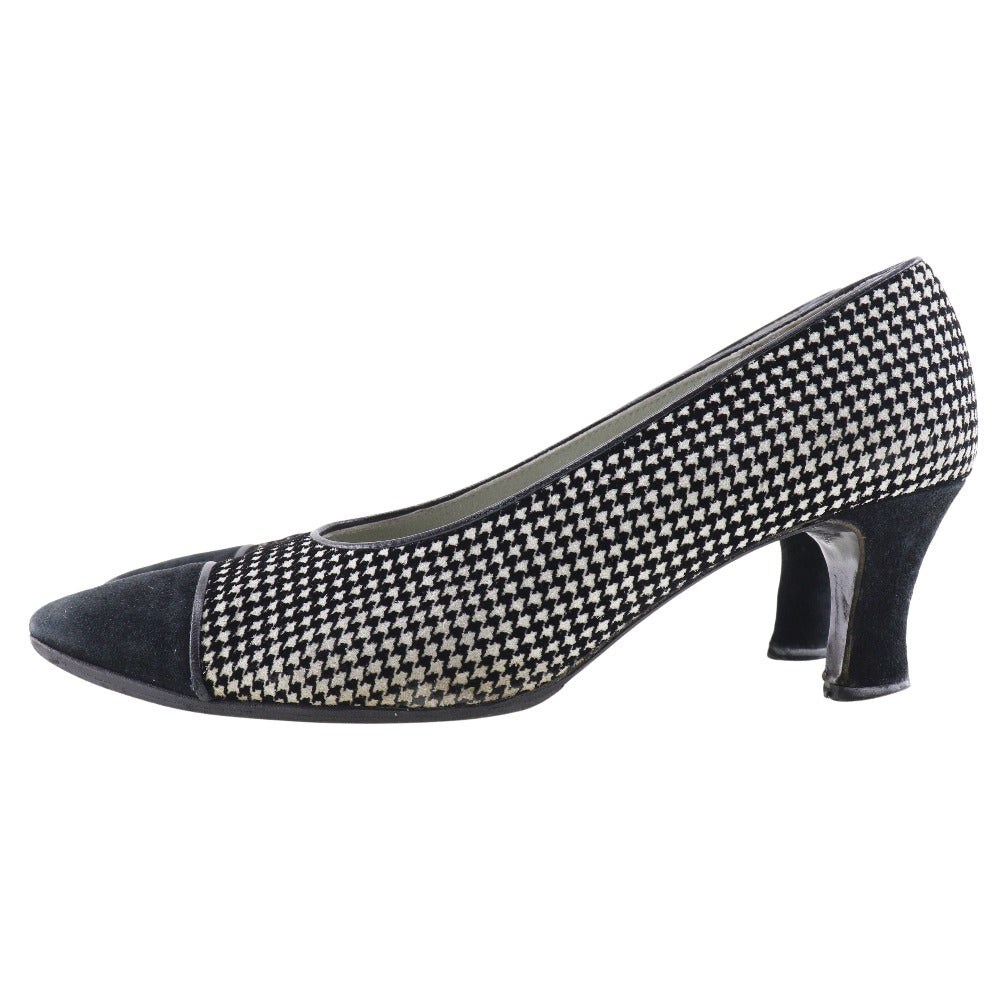 Dior Velour Bicolor Pumps Houndstooth