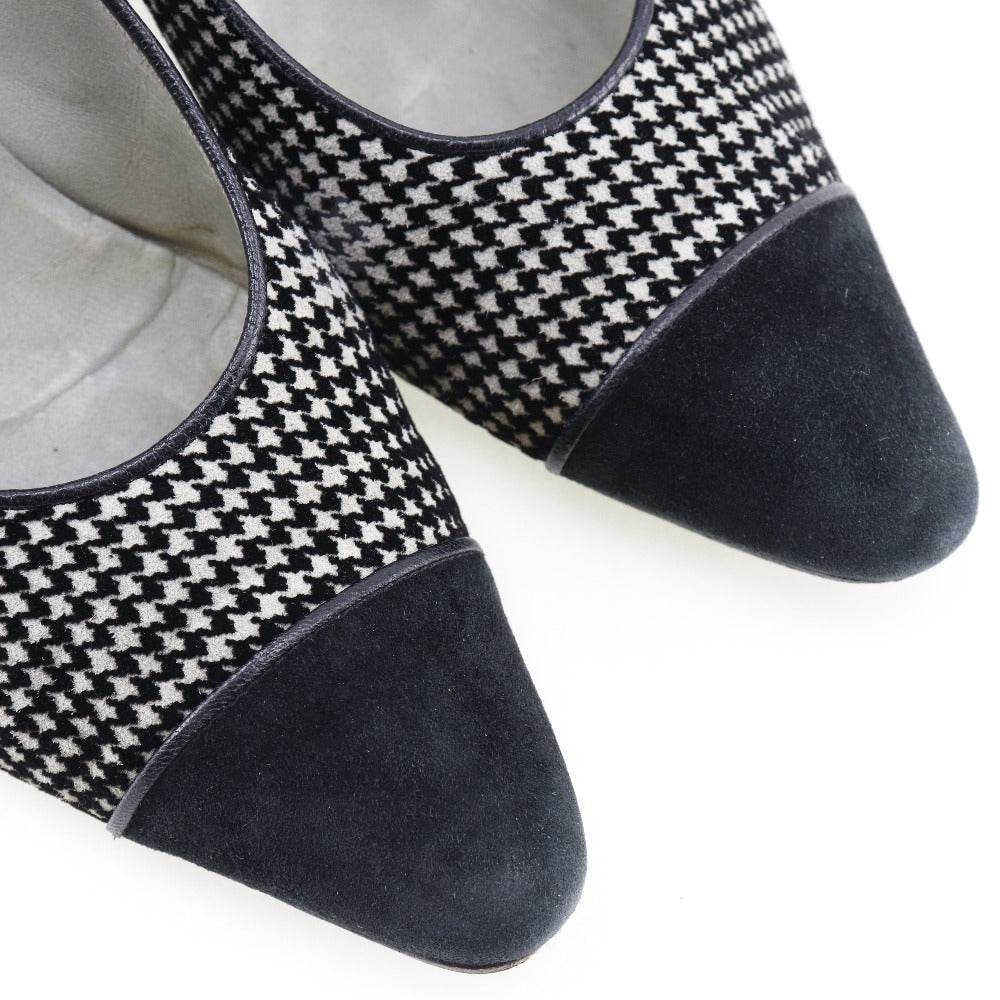 Dior Velour Bicolor Pumps Houndstooth