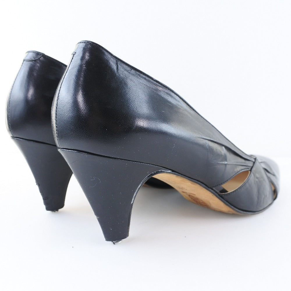 Gucci Leather Side-Cut Pumps Black