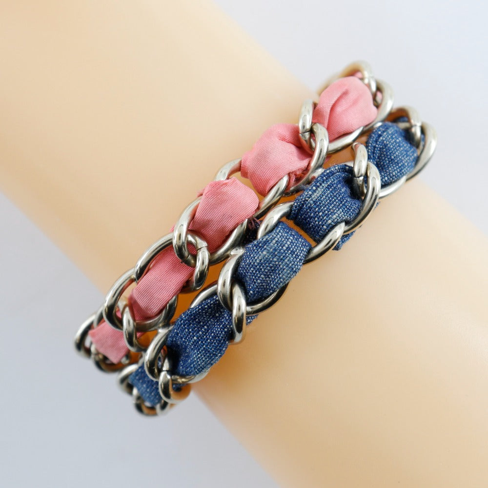 Chanel Coco Mark Bracelet Metal Denim