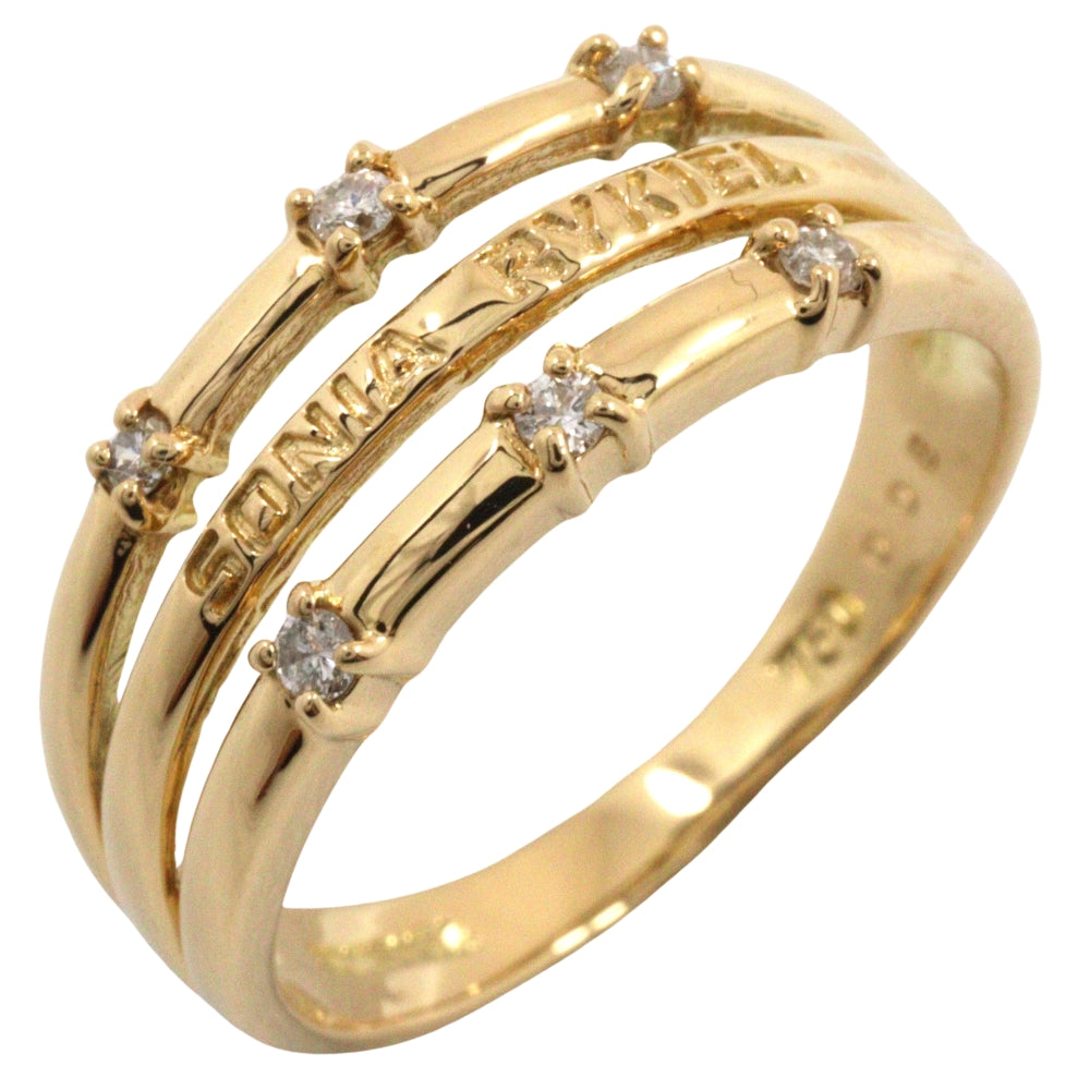 Sonia Rykiel Logo Ring K18 Gold Diamond