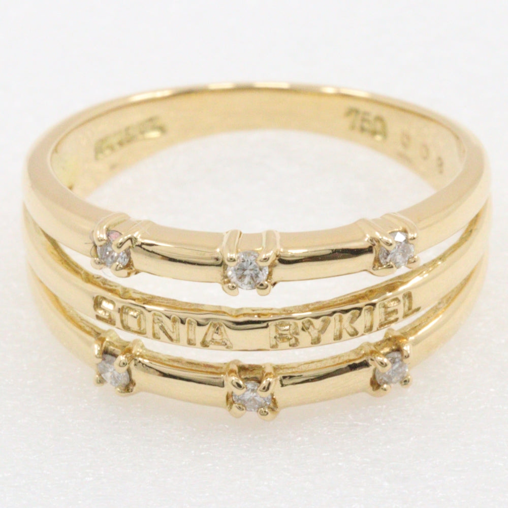 Sonia Rykiel Logo Ring K18 Gold Diamond