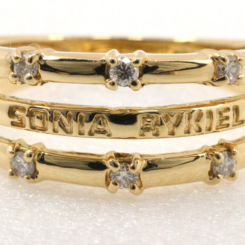 Sonia Rykiel Logo Ring K18 Gold Diamond