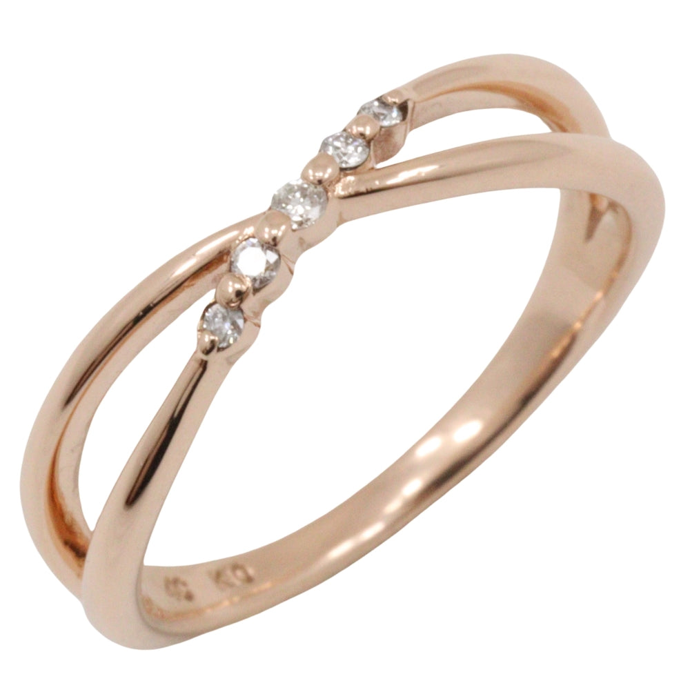 K10 Pink Gold Ring Size 11.5