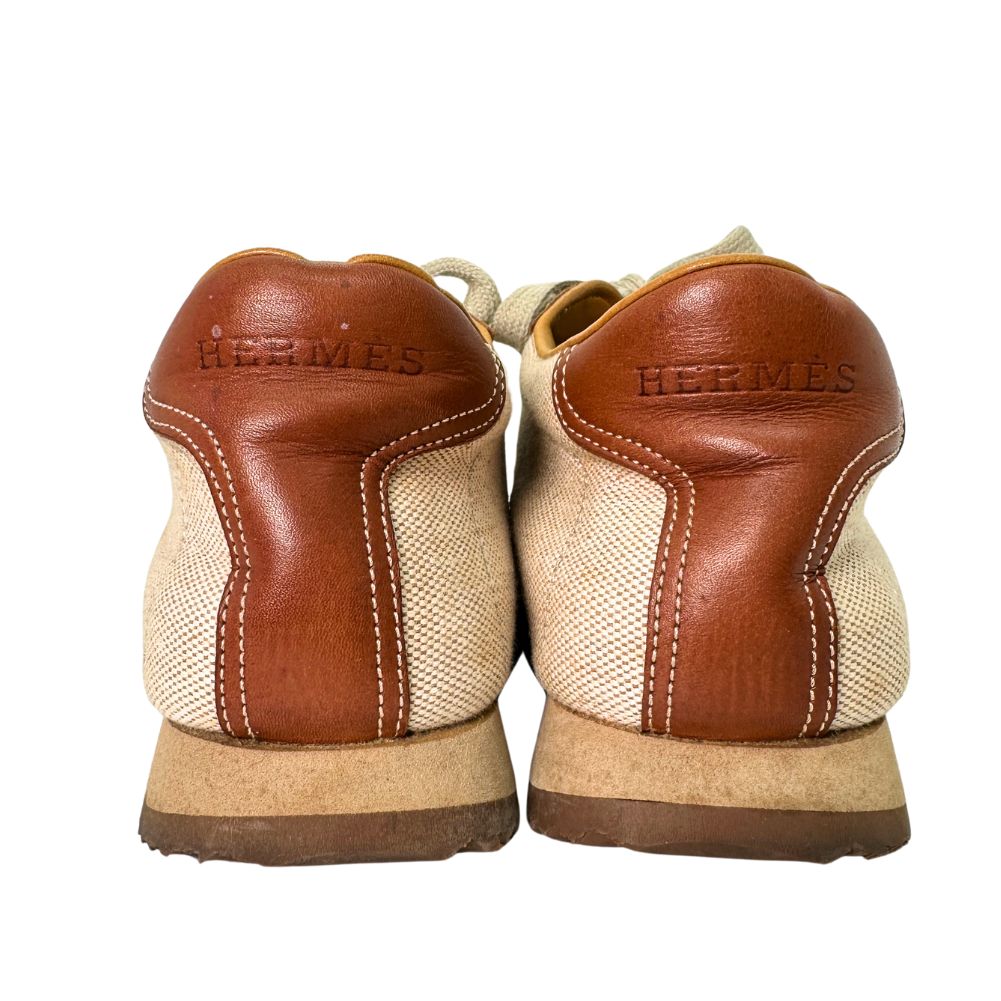 Hermes Quick Sneakers Leather Canvas