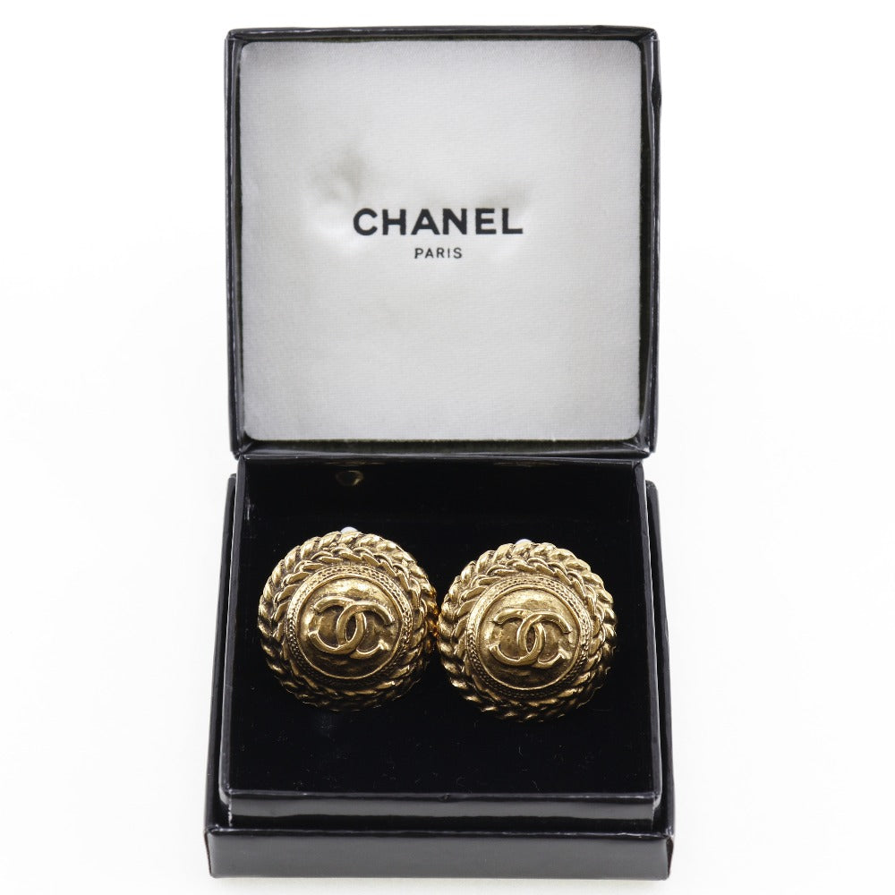 Chanel Coco Mark Gold Plated Earrings