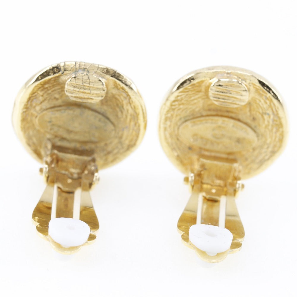 Chanel Cambon Earrings Gold Plated Vintage