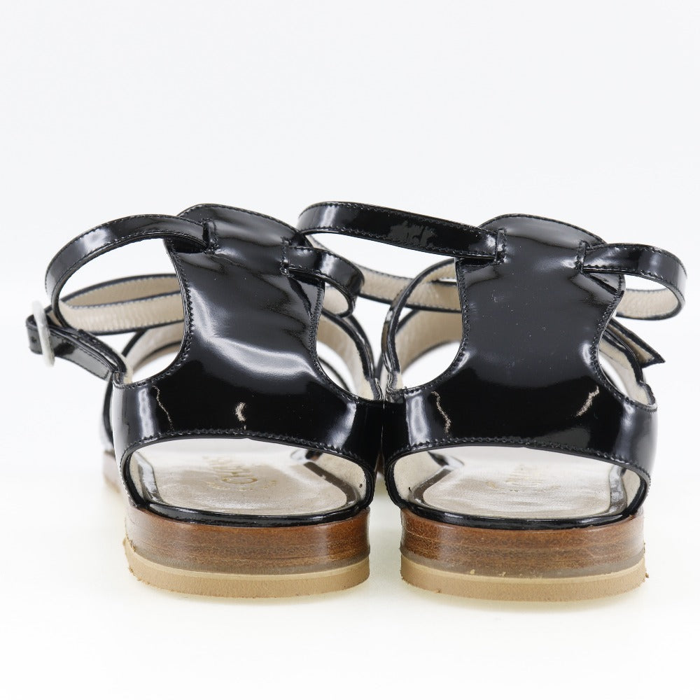 Chanel Patent Leather Coco Mark Sandals