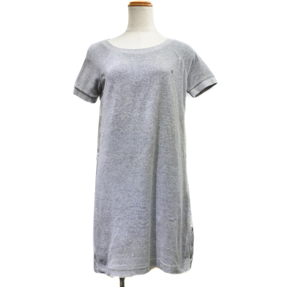 Gucci Velour Side Line Dress Gray