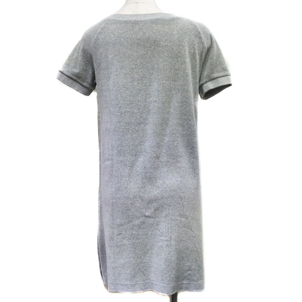 Gucci Velour Side Line Dress Gray