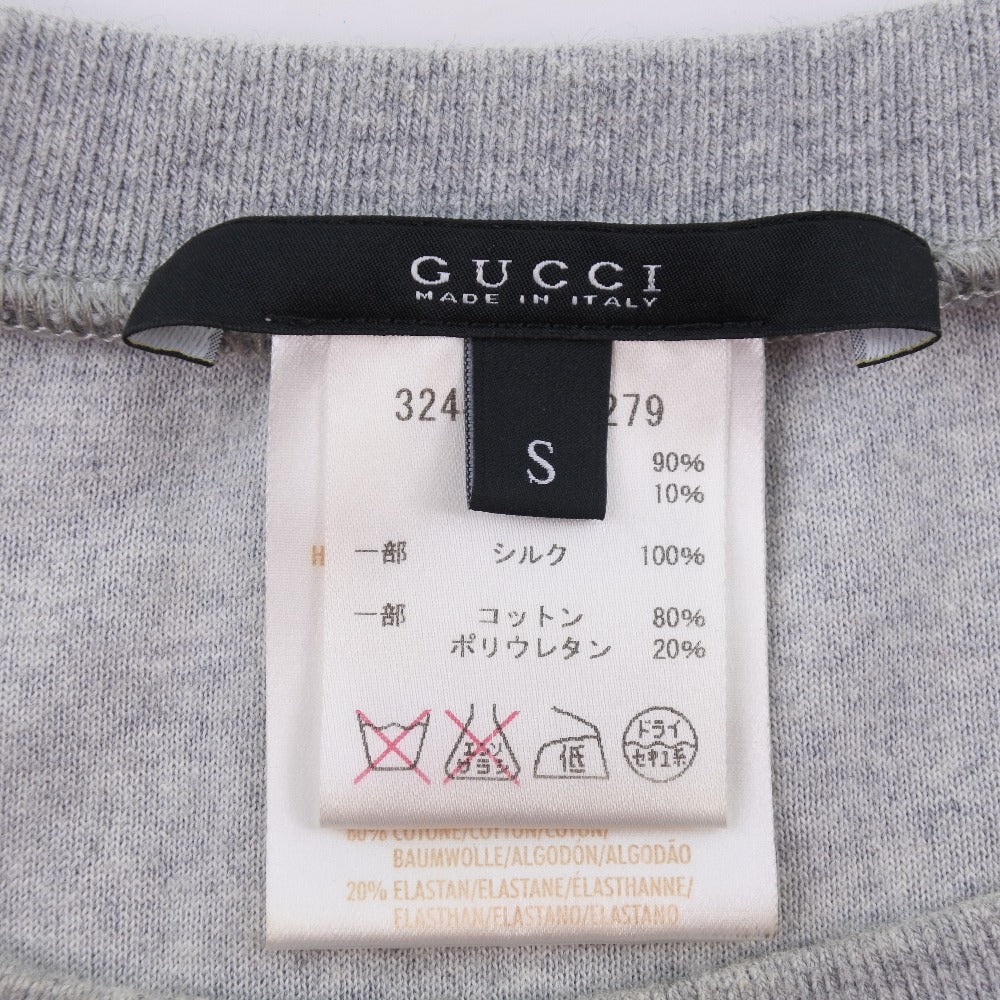 Gucci Velour Side Line Dress Gray