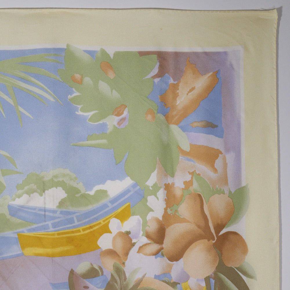 Celine Silk Scarf Tropical Pattern