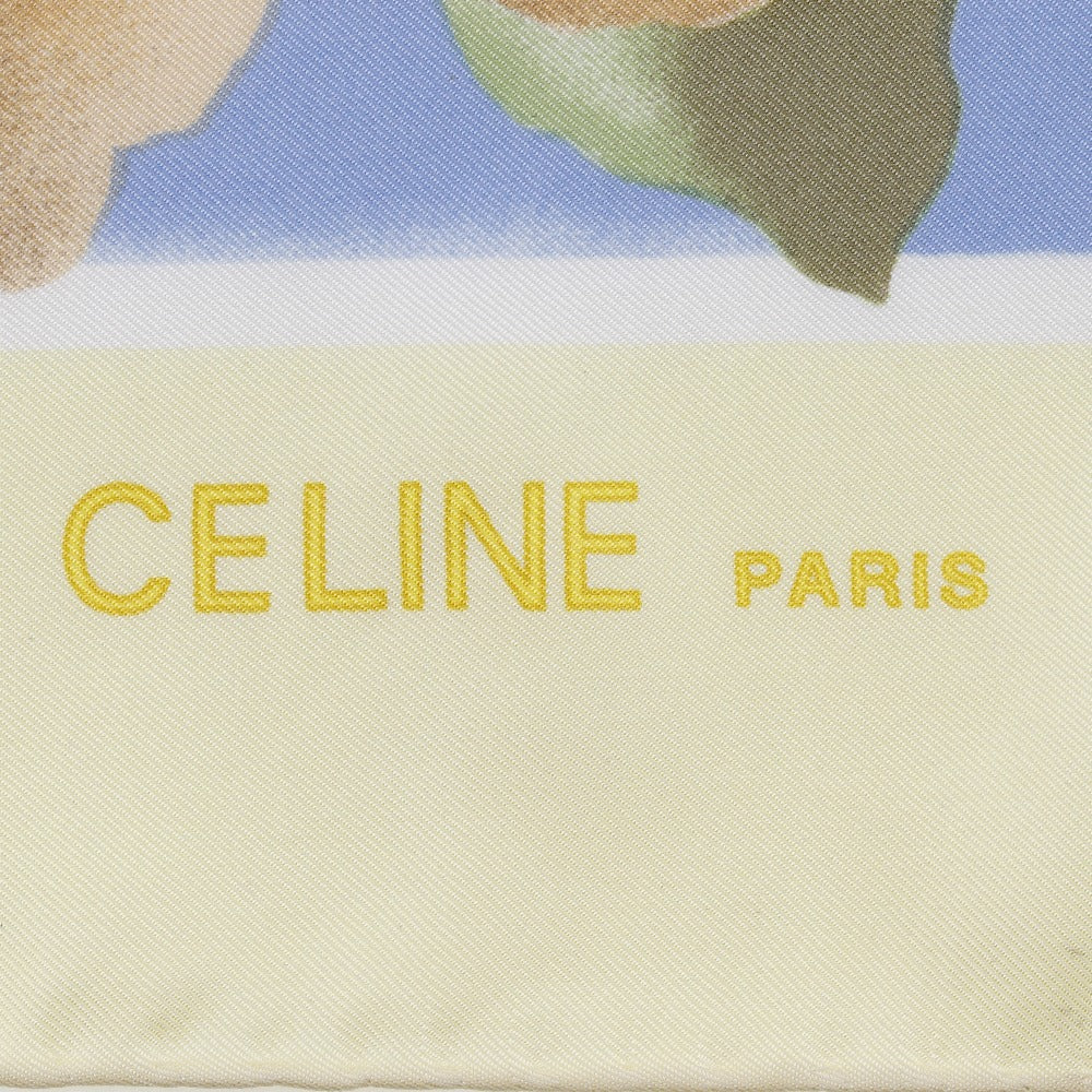 Celine Silk Scarf Tropical Pattern